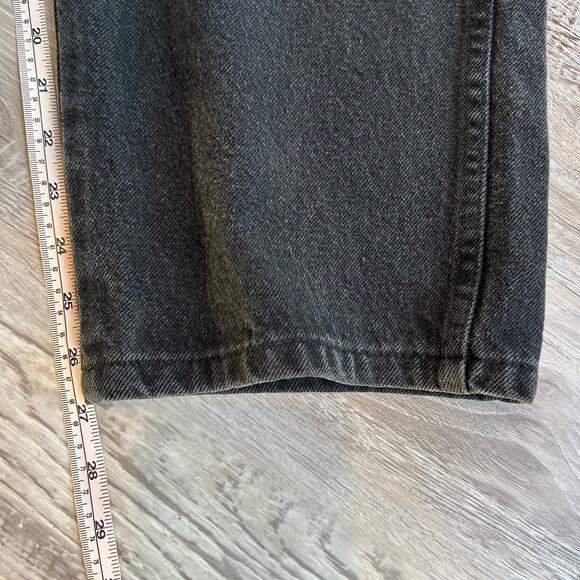 Vintage 90s Rustler Black Jeans Size 42x30 Straight Leg 100% Cotton Made Mexico - Picture 8 of 8